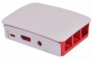 Boîtier Rouge, blanc pour Raspberry Pi 3, modèle B Officiel