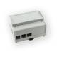 6M DIN Rail Case for Raspberry Pi 4 Grey Front Panel